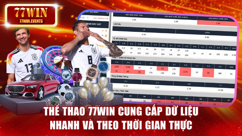 Thể thao 77win cung cấp dữ liệu nhanh và theo thời gian thực
